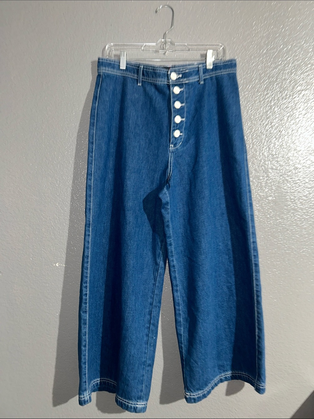 BDG Urban Outfitters High Rise Crop Wide Leg Mom Jeans 31 OB911083